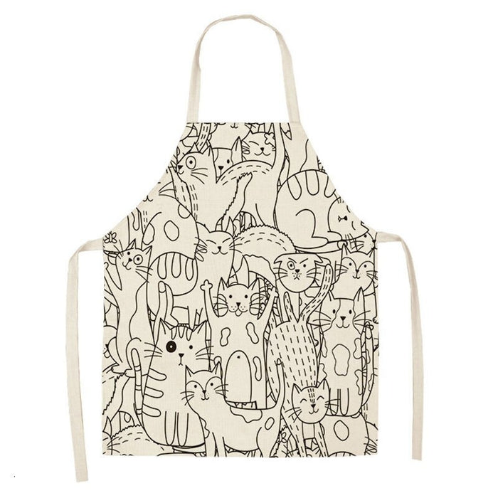 Printed Carton Cats Kitchen Apron