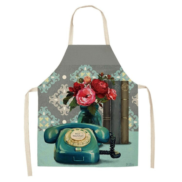 Abstract Flowers Print Aprons