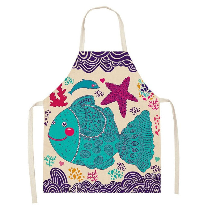 Fish Printed Kitchen Aprons