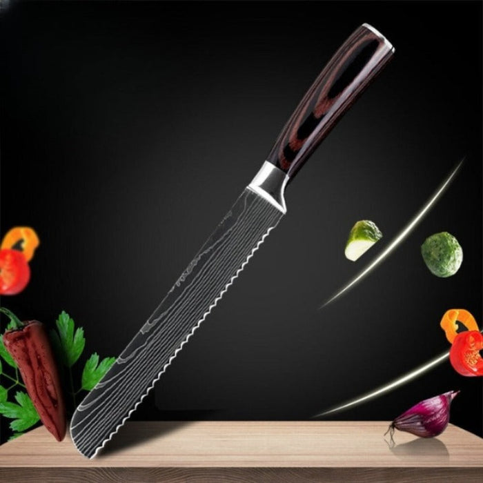 Japanese Damascus Steel Pattern Professional Knife Sets