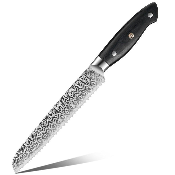 Laser Damascus Japanese Stainless Steel Kitchen Chef Knife