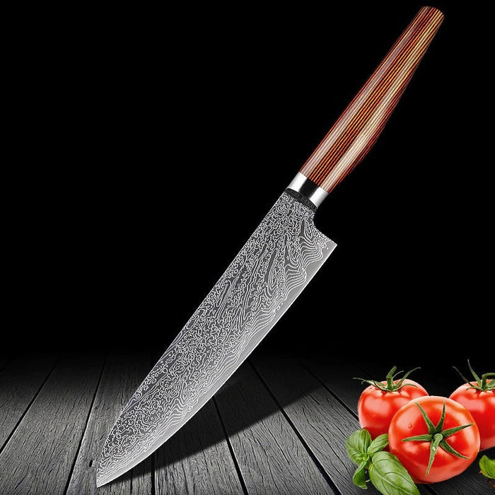 Bread Slicing Filleting Santoku Chef's Knife Set