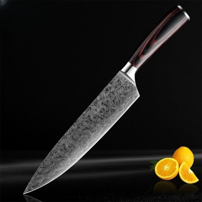 Japanese Damascus Steel Pattern Professional Knife Sets