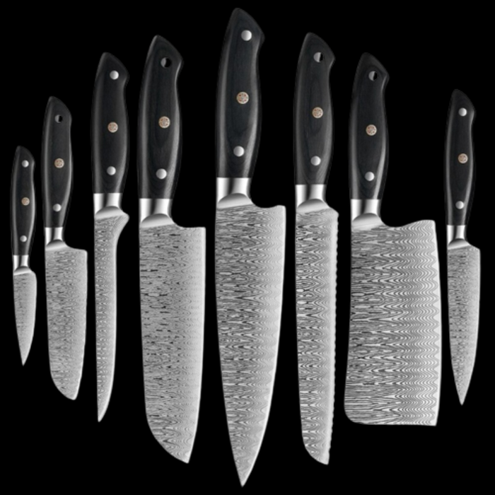 Super Sharp Stainless Steel Kitchen Knives Set 1-8pcs