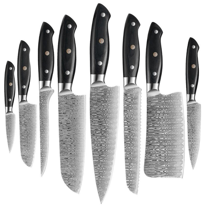 Super Sharp Stainless Steel Kitchen Knives Set 1-8pcs