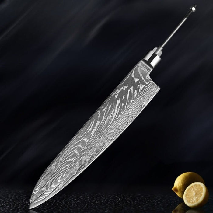 Damascus Steel High Hardness Blank Blades Kitchen Knives Set