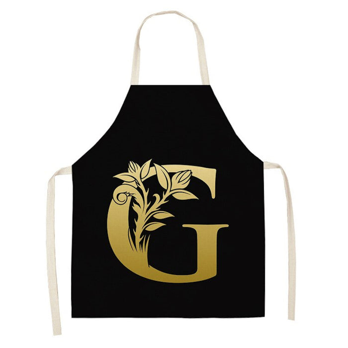 Letter Pattern Print Kitchen Apron