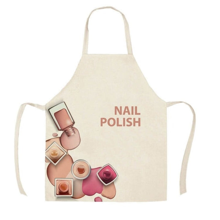 Nail Polish Bottle Print Sleeveless Apron