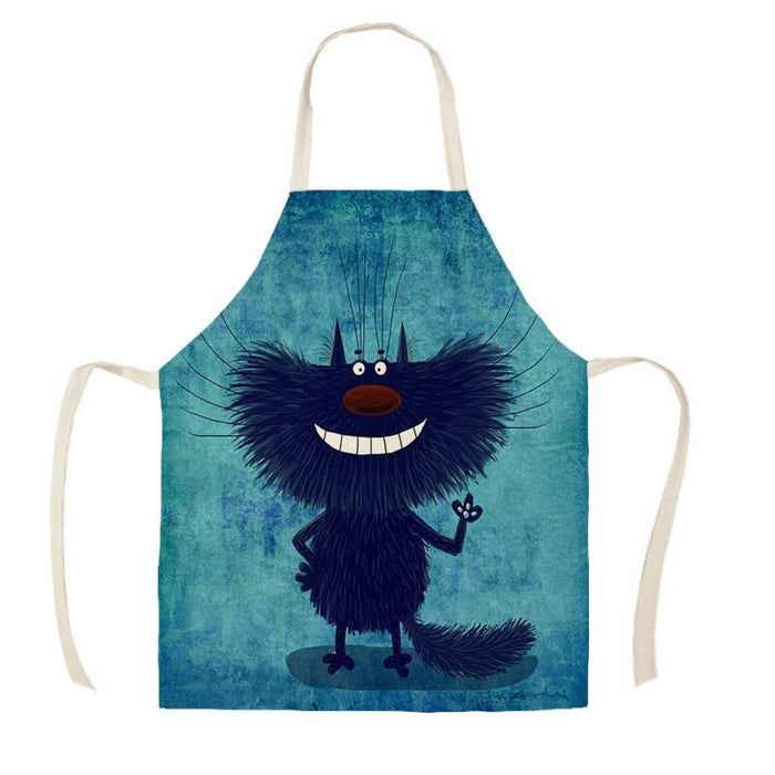 Colourful Cartoon Cats Printed Aprons