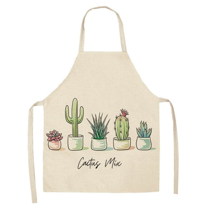 Cactus & Plants Print Kitchen Apron