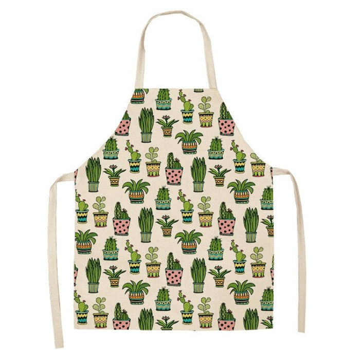 Cactus & Plants Print Kitchen Apron