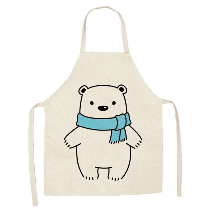 Printed Cartoon Teddy Bears Apron