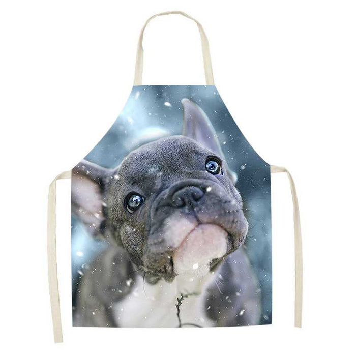 Dog Faces Print Apron