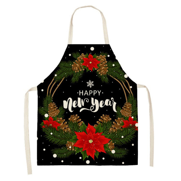 Santa Patterned Kitchen Apron