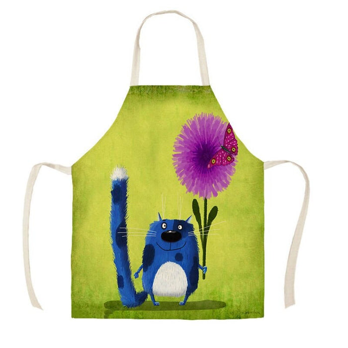 Colourful Cartoon Cats Printed Aprons