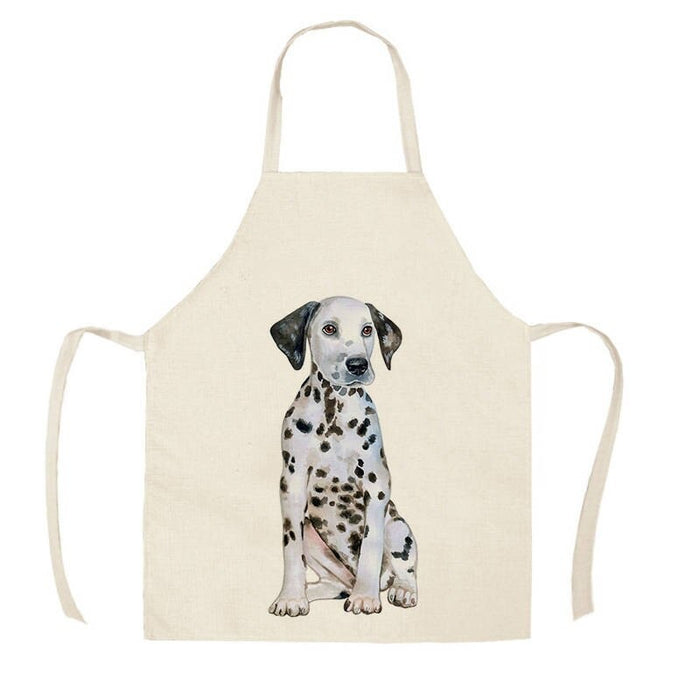 Sleeveless Dog Printed Aprons