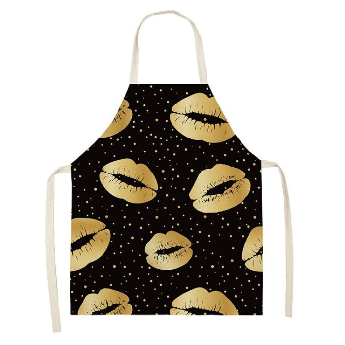 Lipstick Nail Polish Printed Apron