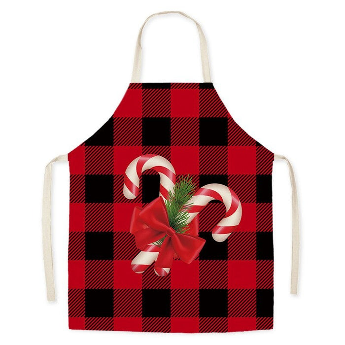 Christmas Theme Linen Apron