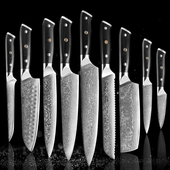 Multifunction Damascus Steel Kitchen Knives Set