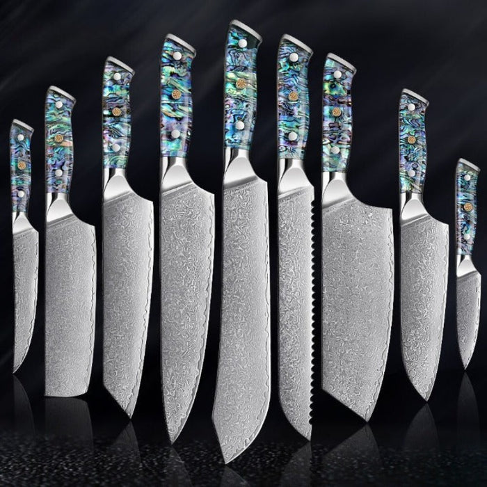 67 Layer Damascus Steel Kitchen Knives Set