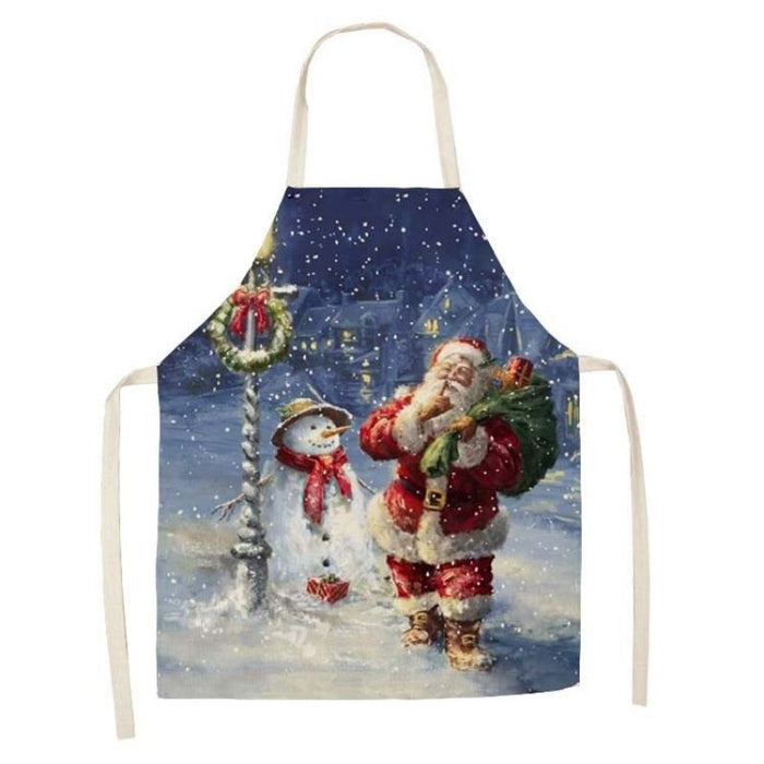 Printed Santa Sleeveless Aprons