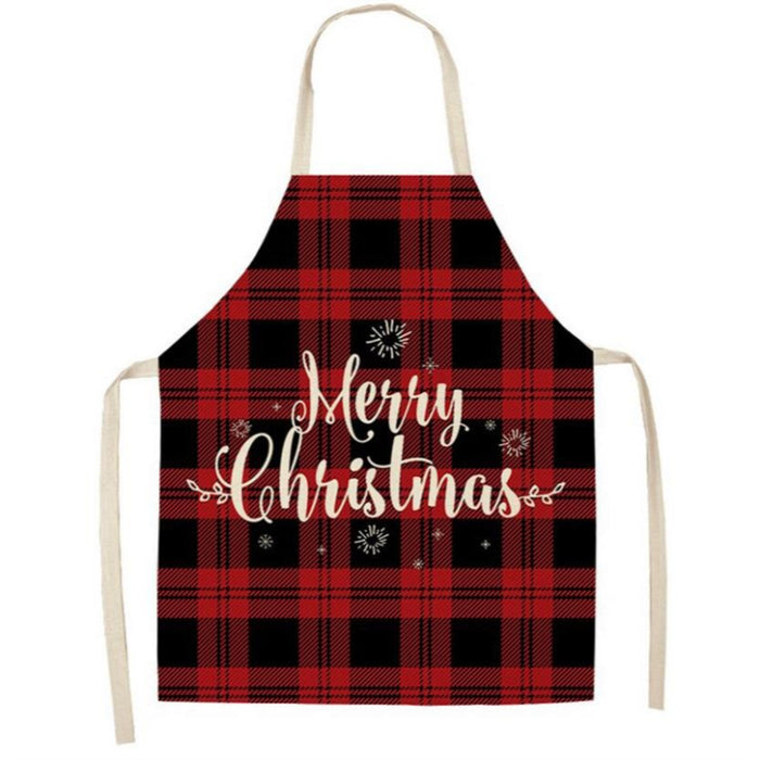 Christmas Themed Plaid Aprons