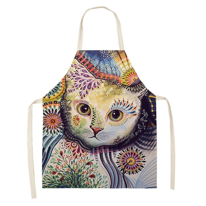 Cats Print Kitchen Apron