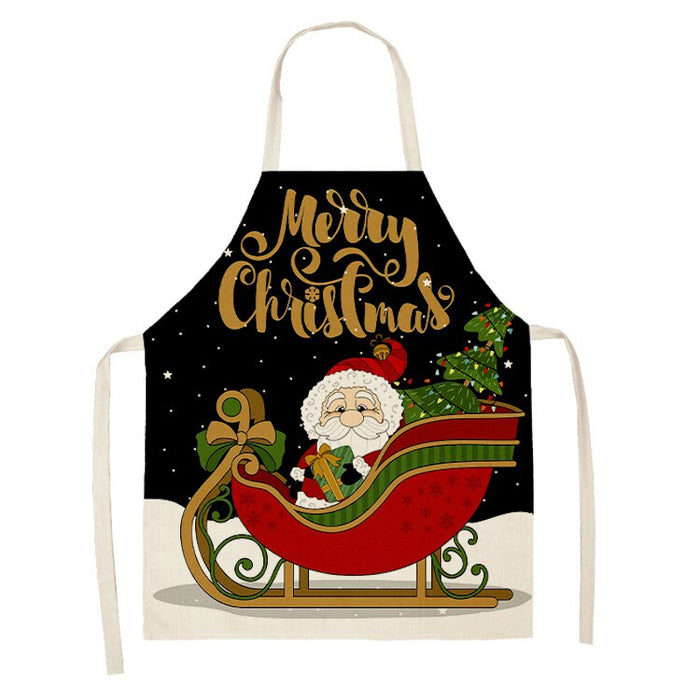 Santa Patterned Kitchen Apron