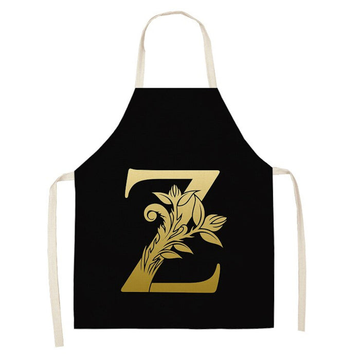 Letter Pattern Print Kitchen Apron