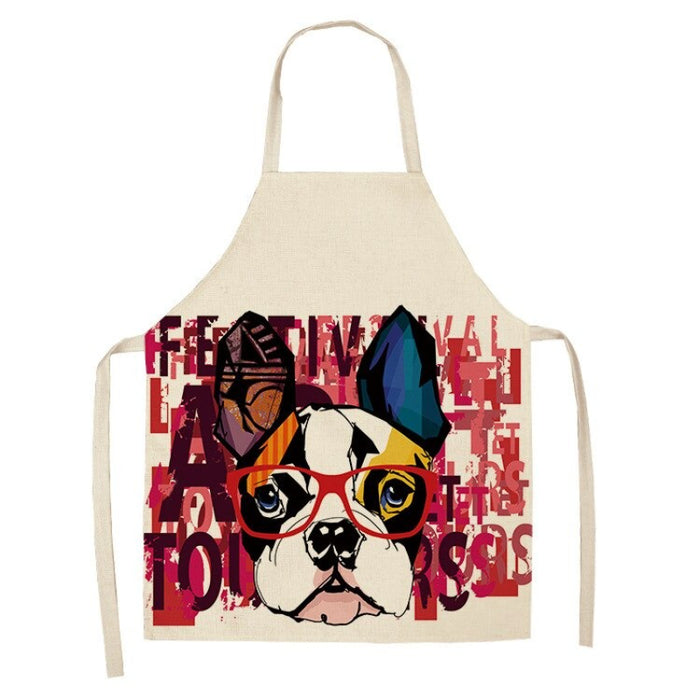 Dogs Print Kitchen Apron