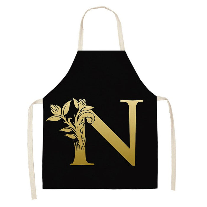 Letter Pattern Print Kitchen Apron