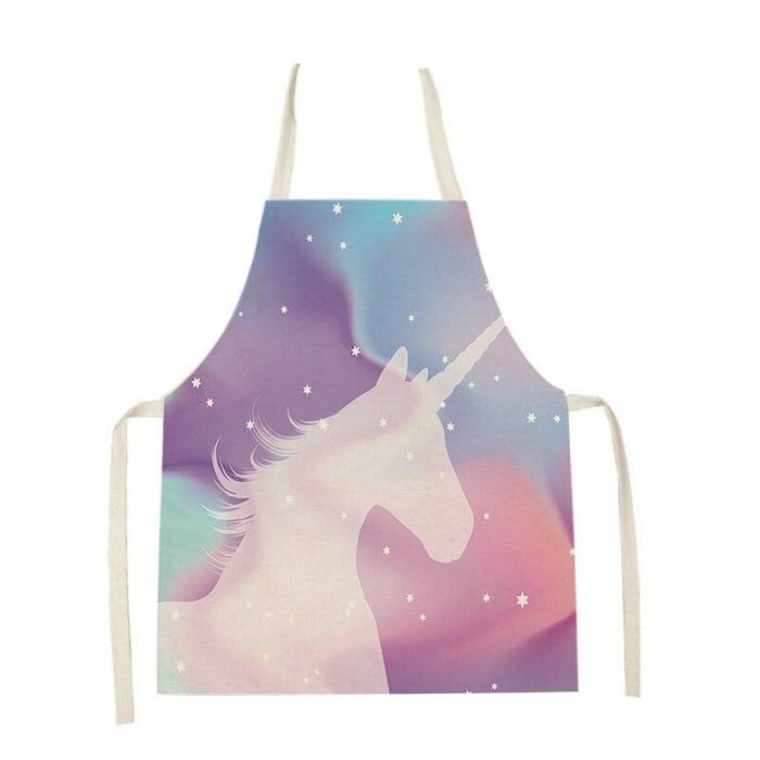 Unicorn Cartoon Flower Print Aprons