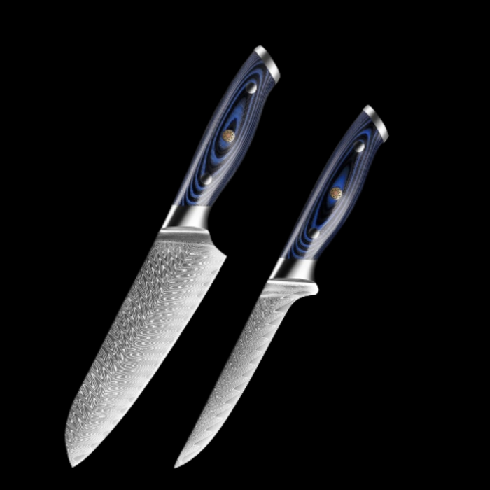 6 Pieces Damascus Steel Sharp Knives Set