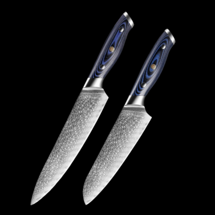 6 Pieces Damascus Steel Sharp Knives Set