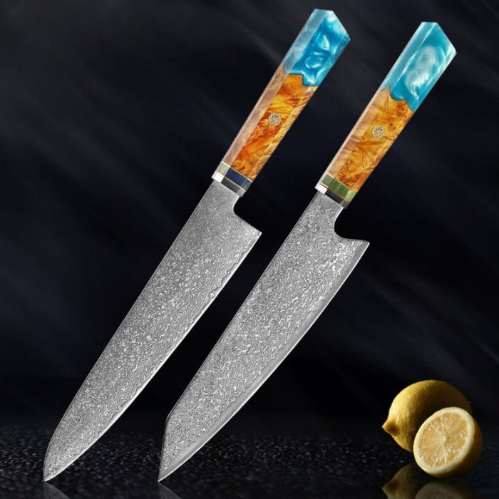 Razor Sharp Damascus Kitchen Knife Sets