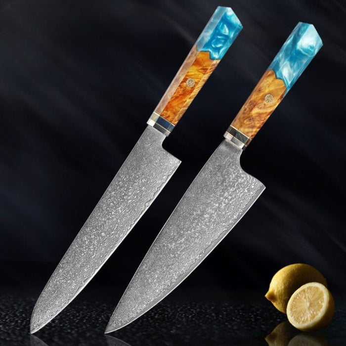 Razor Sharp Damascus Kitchen Knife Sets