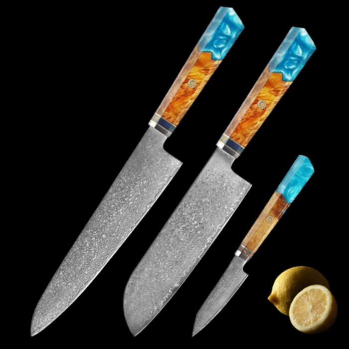 Sushi Sashimi Damascus Steel Kitchen Knife Sets