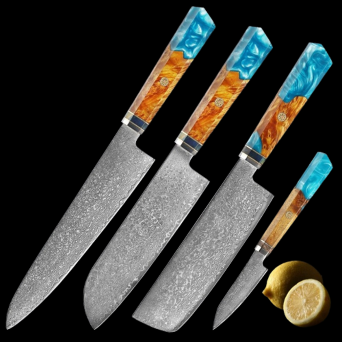 Sushi Sashimi Damascus Steel Kitchen Knife Sets