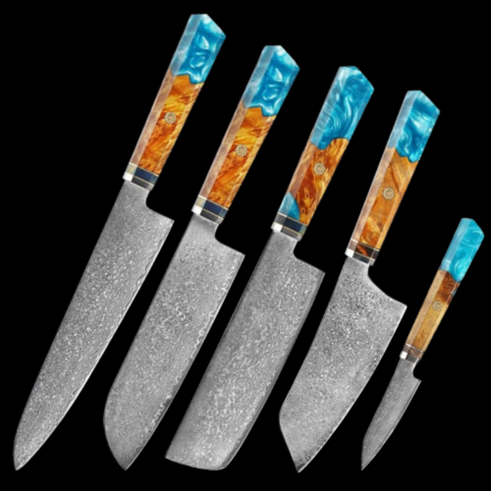 Sushi Sashimi Damascus Steel Kitchen Knife Sets