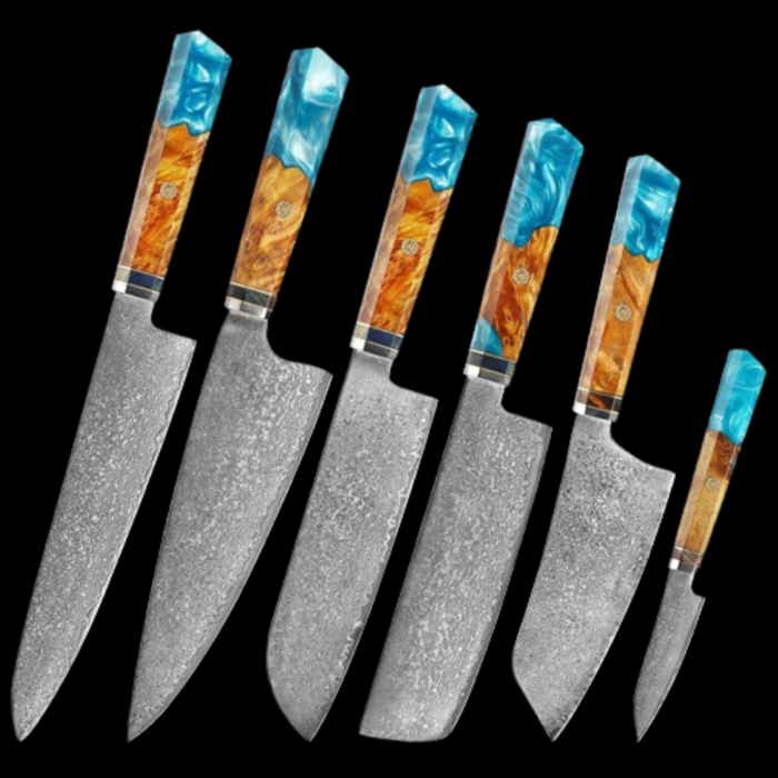 Sushi Sashimi Damascus Steel Kitchen Knife Sets