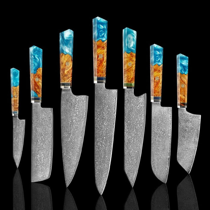 Sushi Sashimi Damascus Steel Kitchen Knife Sets