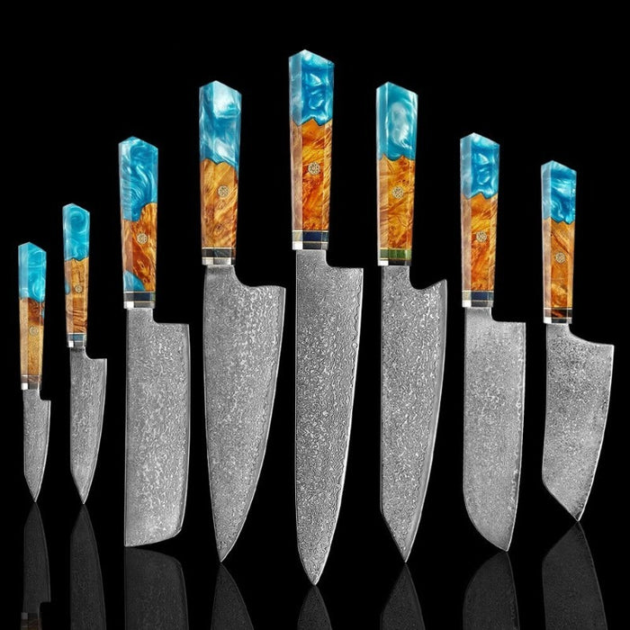 Sushi Sashimi Damascus Steel Kitchen Knife Sets