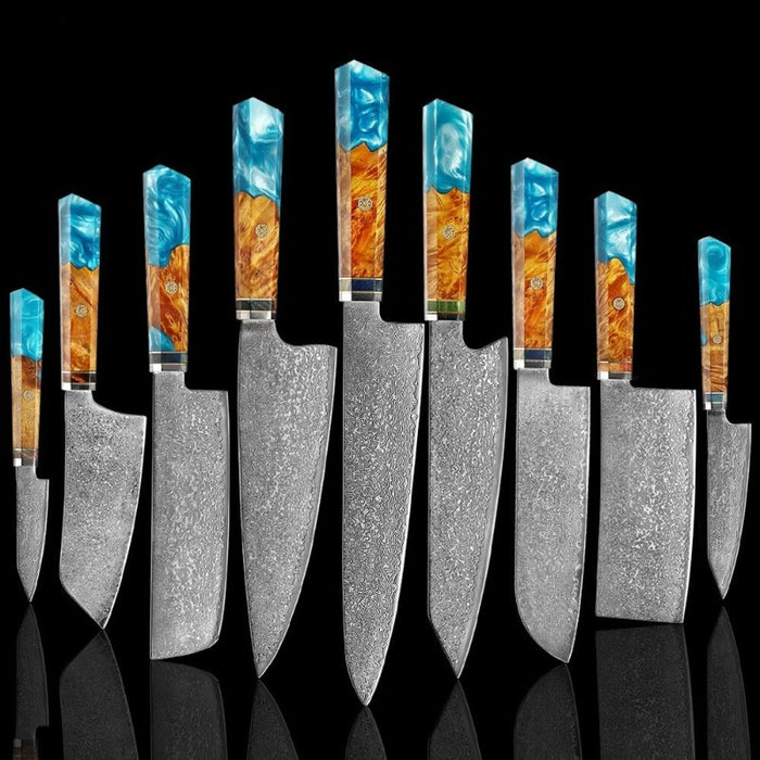 Sushi Sashimi Damascus Steel Kitchen Knife Sets