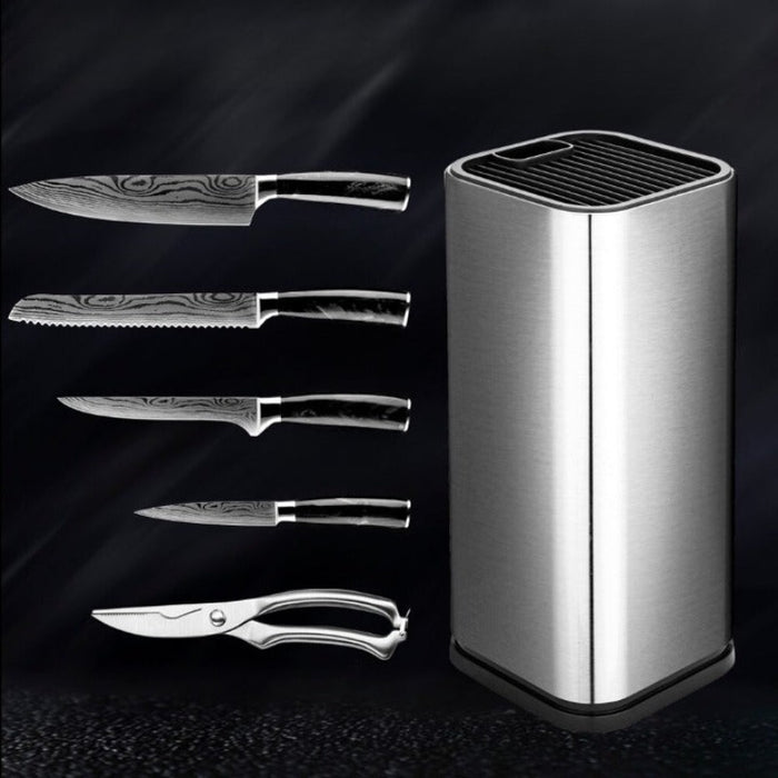 Stainless Steel Kitchen Knife Set With Knife Holder