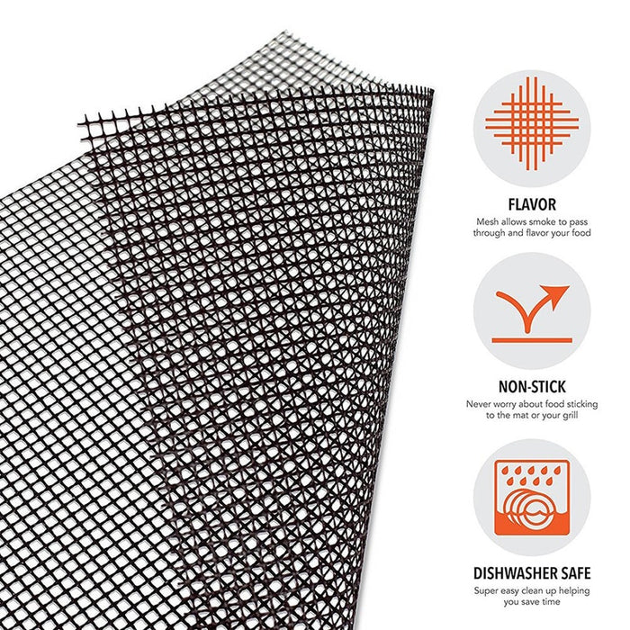 Non-stick BBQ Mesh Mat | Heavy Duty, Reusable Grilling mats, Easy to Clean Mesh Mat