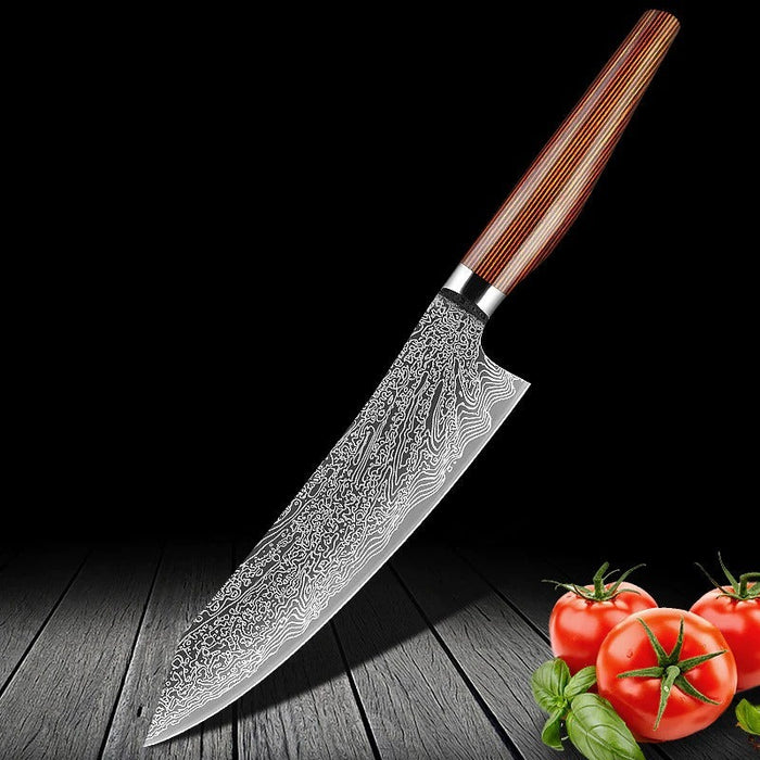 Bread Slicing Filleting Santoku Chef's Knife Set