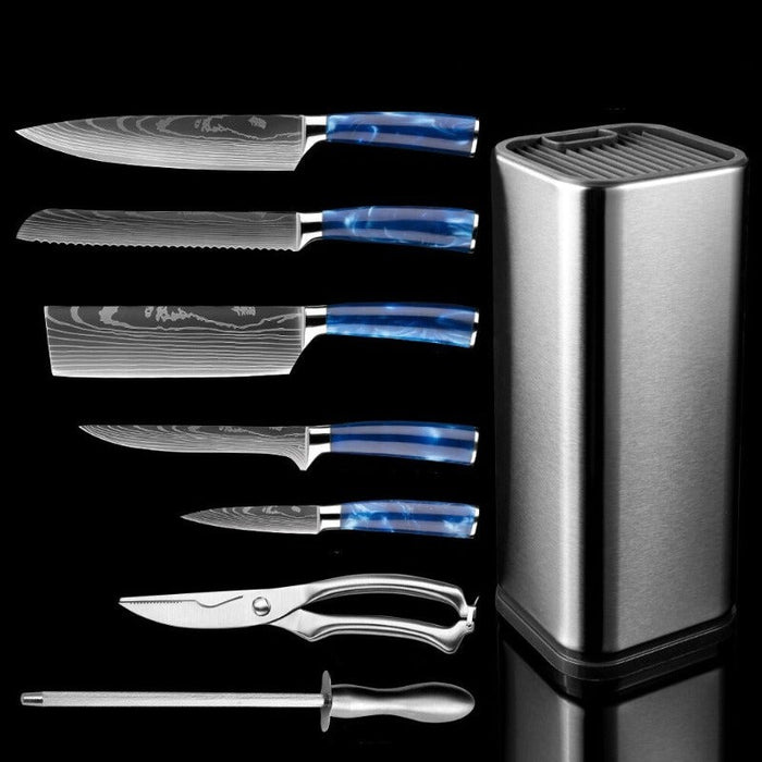 Stainless Steel Kitchen Knife Set With Knife Holder