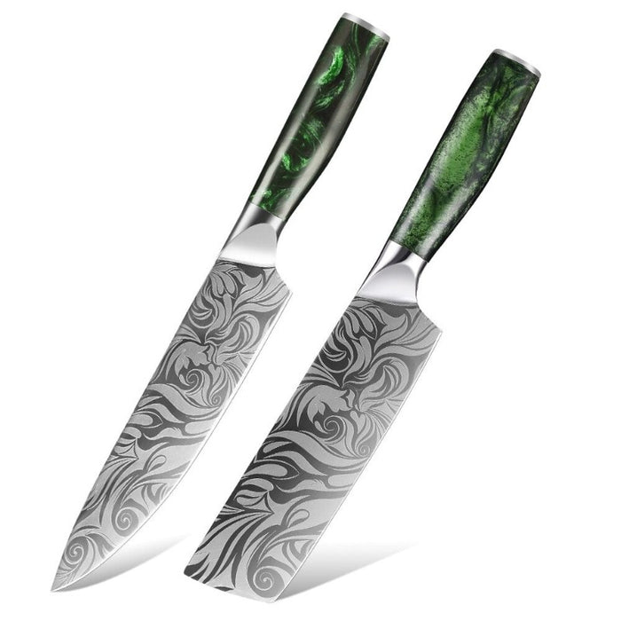 Kitchen Knife Sets Damascus Pattern UltraSharp