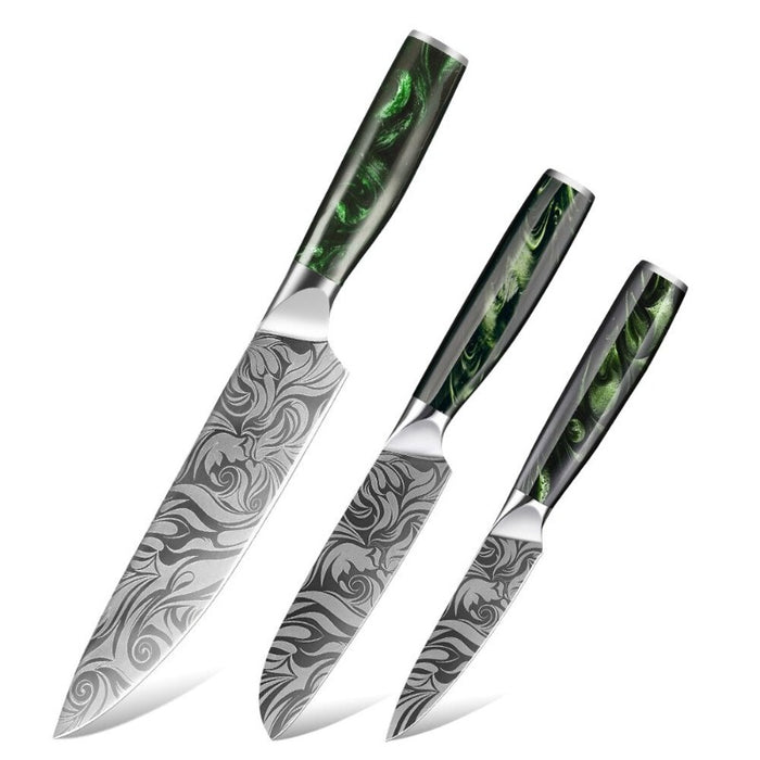 Kitchen Knife Sets Damascus Pattern UltraSharp