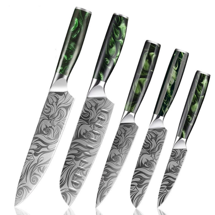 Kitchen Knife Sets Damascus Pattern UltraSharp